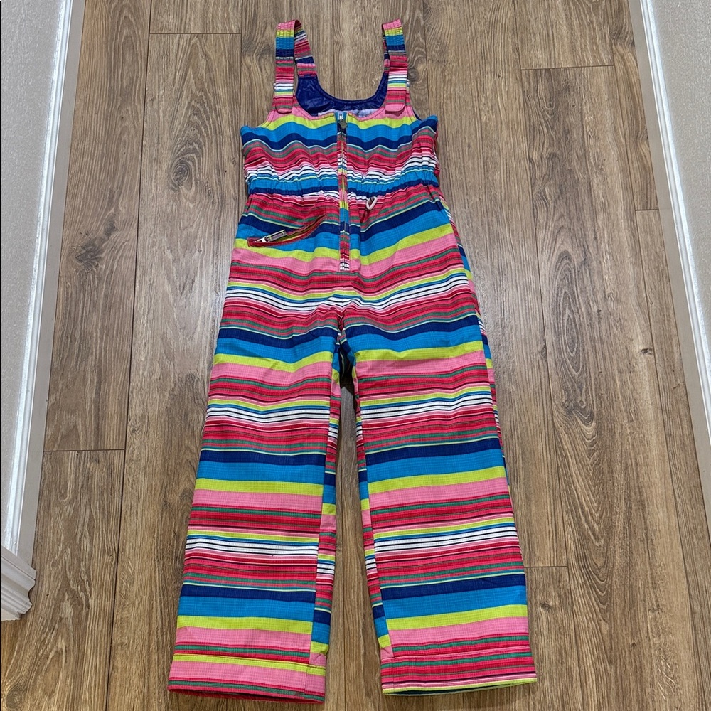 Obermeyer Colorful Striped Kids Snow pants ski bibs